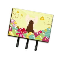Carolines Treasures BB6113TH68 Easter Eggs Chinese Crested Cream Leash or Key Holder Triple multicolor