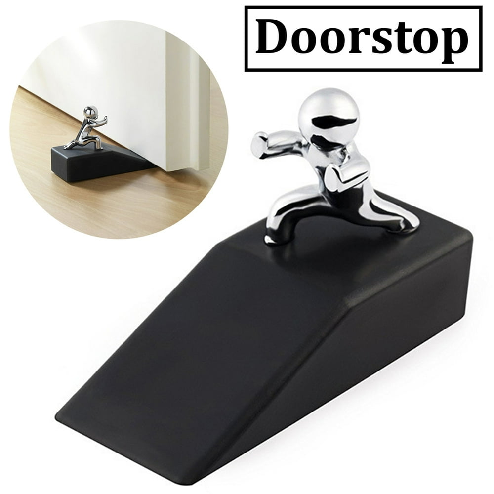 Windfall Door Stopper Premium Heavy Duty Door Stop Rubber Wedge with Decorative Storage Holder