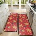 thumbnail image 4 of Kitchen Rugs Sets Of 2,Red Christmas Gingerbread Man Pattern Anti Fatigue Kitchen Mat Rugs Non Slip Washable,Decorative Kitchen Floor Mats for Kitchen,Sink,Laundry,17"x47"+17"x47", 4 of 5