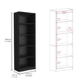 thumbnail image 6 of Shelving Units, Wenge 3 Piece Living Room Set with 3 Bookcases, Wenge Display Shelves,Wood Metal Shelving Units, Furniture Primary Living Space Display, Shelving & Etageres, 6 of 6