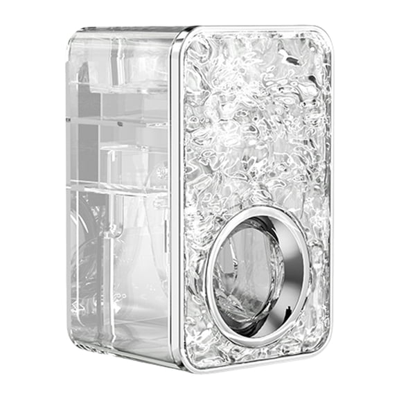Plastic Toothpaste Dispenser Holder Easy Press Bathroom Storage Rack Adhesive Mount Squeezer with Water Ripples