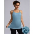 thumbnail image 5 of ANFERRY Maternity Tank Tops with Built in Bra Women Seamless Ribbed Camisole Scoop Neck Adjustable Straps Pregnancy Workout Top, 5 of 10
