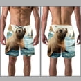 thumbnail image 3 of luoweisi Men's Beach Shorts Quick Dry Swim Trunks with Mesh Lining Sea Lion L, 3 of 5