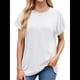thumbnail image 3 of Camisetas Casuales Holgadas para Mujer, Camisetas de Verano de Corta con Cuello Redondo y Modernas M, 3 of 10