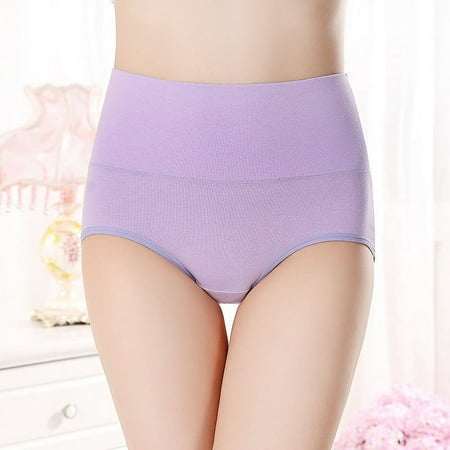 GZWYHT Hipster Panties Clearance Cotton Underwear Women High Waist Tummy Control Panties Underwear Shapewear Brief Panties High Waisted Underwear Womens Underwear Seamless Underwear Purple XL