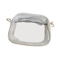 thumbnail image 4 of Bolsa transparente para mujer, ideal para eventos en estadios, para exteriores, tipo bandolera, ideal para compras. Blanco, 4 of 9
