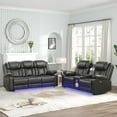 thumbnail image 6 of Challenger Modern LED Recliner Loveseat with console bluetooth speaker in Gray, 6 of 6