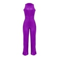 thumbnail image 6 of Women's Jumpsuits Sparkling Sequins High Waisted Waist Smooth Fitted Top Glamorous Fashion Night Party Or formal Occasion Overalls for Women Purple L, 6 of 7