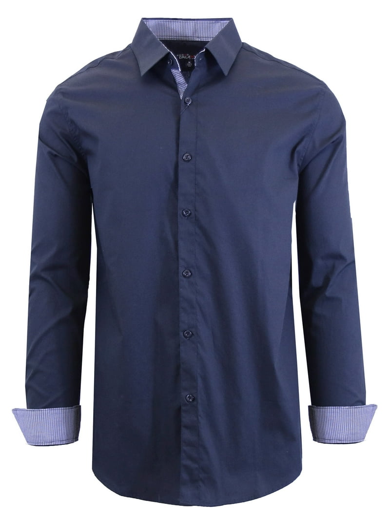 Walmart Men's Slim-Fit Long Sleeve Solid Dress Shirts for Formal & Everyday  Use (S-3XL) - Walmart.com