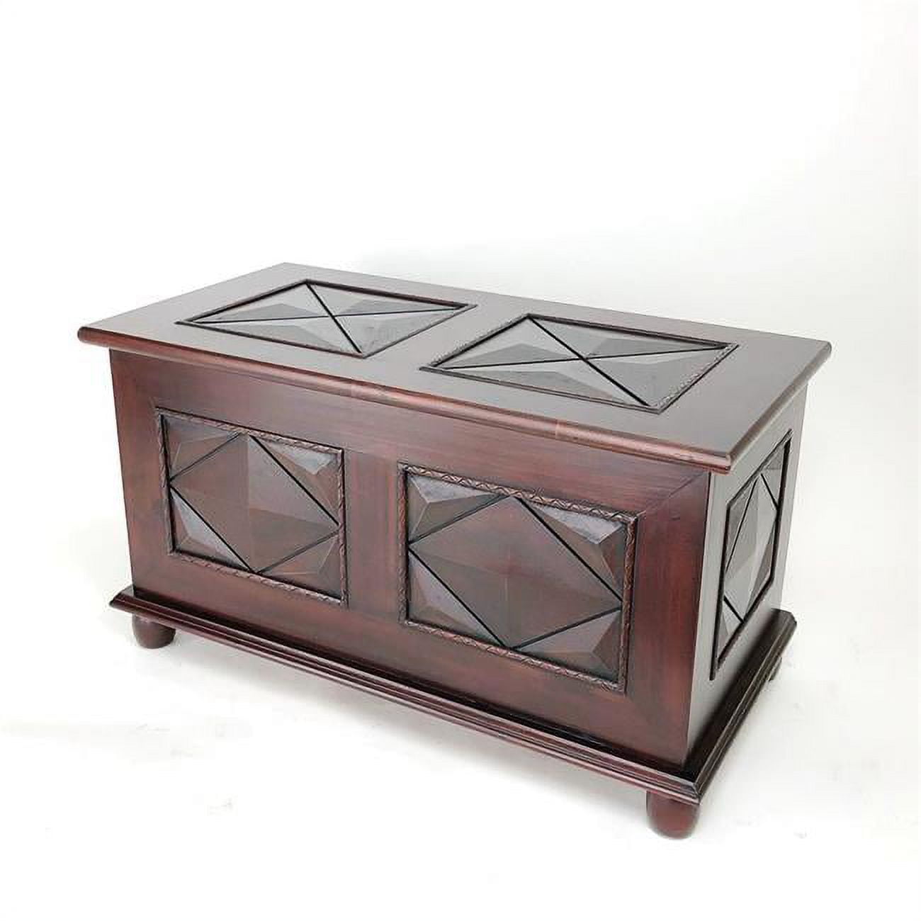 Kingfisher Lane Lined Wooden Furniture Storage Traditional Cedar Chest in Deep Tobacco Walmart