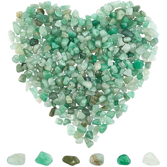 1 Box 400Pcs Aventurine Chip Beads 5-8mm Long Green Stone Beads Irregular Chips Stone Beads Gemstone Semi Precious for DIY Jewelry Making Bracelet Necklace for diy