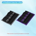 thumbnail image 3 of Uxcell Pouch Case, 4 Pocket Nylon DSLR Battery Case Holder Storage Bag for AAA Battery and LP-E6 LP-E8 NP-FW50 EN-EL14 EN-EL15 Battery (Gray, Purple), 3 of 7