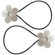 thumbnail image 3 of Corbata de cortina para ventana, cuerda decorativa de metal, cortina de flores, correa de adsorción para baño de oficina, plateado 2 Piezas seitruly HA002832-03, 3 of 6