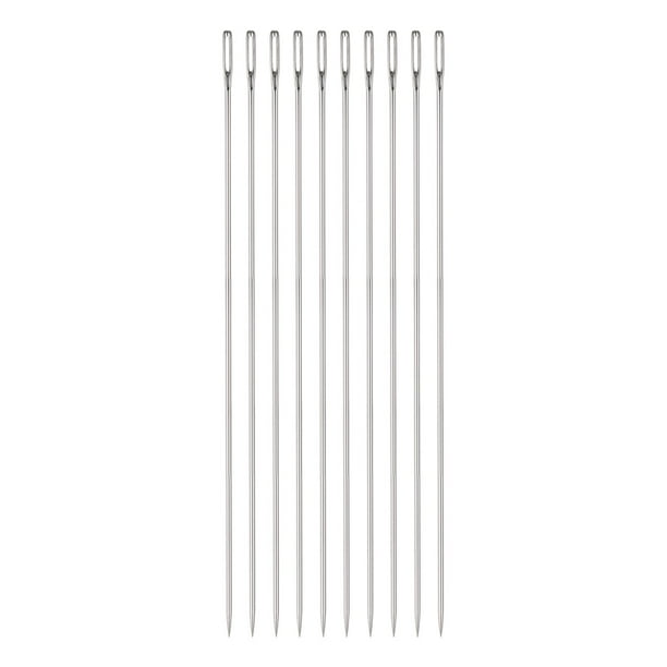 Uxcell 10pcs 5.91 pulgadas Agujas de Tapicería Agujas de Coser a Mano de Acero Inoxidable de Ojo Grande