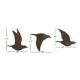 thumbnail image 4 of DecMode Brown Resin Coastal Birds Wall Decor Set of 3 11", 11", 10"H, Textural Dark Mocha Brown Finish, 4 of 17