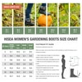 HISEA Women's Rubber Garden Boots Waterproof Insulated Yard Gardening Shoes Mid Height for Muck