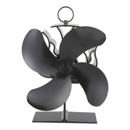 

4 Blade Heat Powered Wood Burner Low Noise Winter Log Fireplace Home Stove Fan