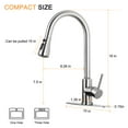 thumbnail image 5 of NEX Touch Kitchen Stainless Steel Faucet with Pull Down Sprayer, Brushed Nickel, 5 of 6