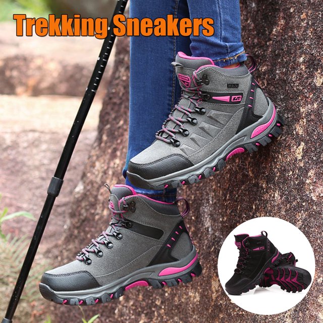 Kayannuo Bottes de Randonnée Imperméables Légères pour Femmes, Chaussures de camping à Haute Traction