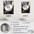 thumbnail image 4 of Designart "Minimalism Chrome Black And Gold Potteries" Abstract Spirals Mirror Wall Decor - Modern Black Abstract Living Room Wall Mirror Art - 32" x 24" Inch, 4 of 5