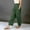 A617 Green, variant on Linen Wide Leg Pants for Women Elastic High Waist Boho Harem Trousers Loose Fit Pleated Bottoms with Pockets Casual Summer Vacationwear