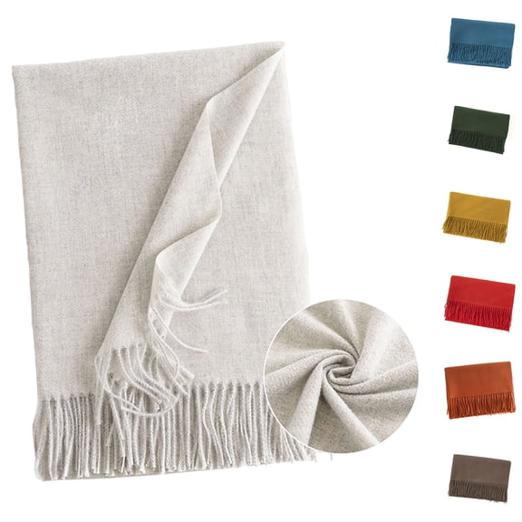 BXJX Womens Winter Scarf, Long Casual Soft Thermal Scarf Shawl for Gift Gray Size Free Size
