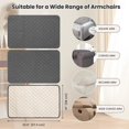 thumbnail image 5 of Housse d'Accoudoir de Sofa, Housse d'Accoudoir Imperméable pour Fauteuil Inclinable avec Pochette, 1 Place Gris Foncé, 5 of 5