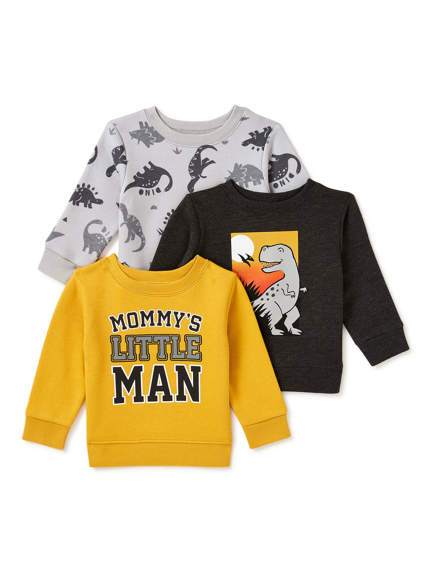Garanimals Baby Boy Fleece Top Multipack Set, 3Piece, Sizes 6/9M24M