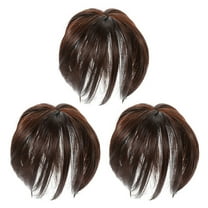 SEWCHICS Short Hair Toppers For Women Hairpiece 3Pcs Brown