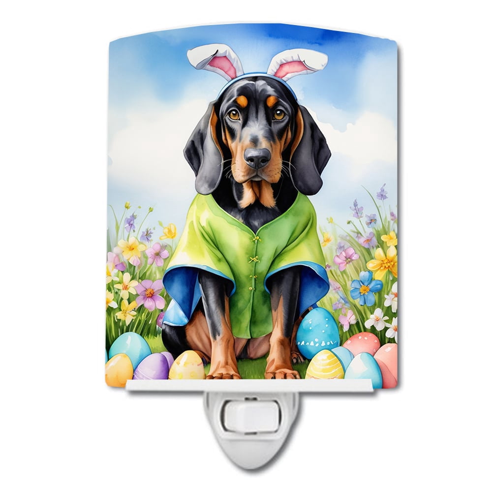 Border Terrier Easter Egg Hunt Ceramic Night Light 4 in x 6 in