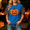thumbnail image 2 of Shirt for Women Print Short Sleeve Crewneck T-Shirts Halloween Printed Tee Clothes, 2 of 7
