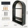 thumbnail image 7 of CFCSRP Shadow Box Frame 10x16 Arch-Shaped Display Cases with Linen Back and Removable Shelves, Picture Frame Wedding Bouquet Memorabilia Medals Photos Memory Box for Keepsakes(Old Black), 7 of 7