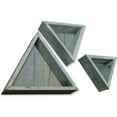 thumbnail image 2 of Ekena Millwork Set of 3, Triangle, Closed Back, Vintage Farmhouse Shadow Box Shelves, Barnwood Decor Collection, Driftwood Blue, 2 of 15