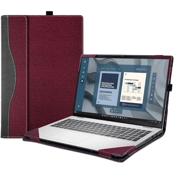 Laptop Case Cover for Dell Pro 16 Plus (PB16250/PB16255) & Pro16 PC16255/PC16250 &for Dell 16 Plus DB16250 Sleeve, PU Leather Notebook PC Protective Bag with Pen Holder