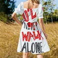 thumbnail image 3 of u'll never walk alone - hand written text graphics Sleeveless Dress Female clothing, 3 of 6