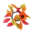thumbnail image 1 of Portavelas con forma de anillo para decoración del hogar, corona de velas, corona artificial para cocina, comedor, sillas, festivales y celebraciones, 1 of 7