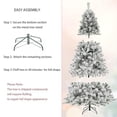 thumbnail image 6 of Abble 6 ft Pre-Lit Premium Snow Flocked Hinged Artificial Christmas Tree with 400 Warm White LED Lights, 6 of 8