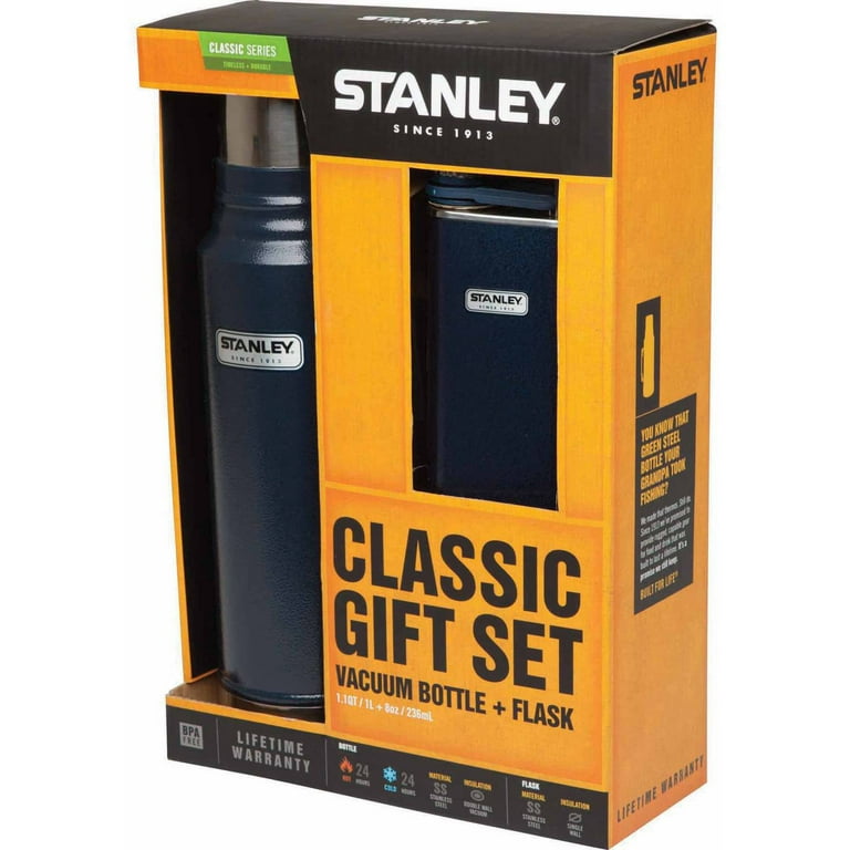 STANLEY] Stanley Classic 1 L thermos + 236 ml flask gift set Camping  Outdoor