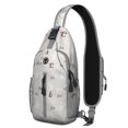 thumbnail image 1 of Cute Winter Animal Penguin Sling Backpack with Emperor Penguin and Snowflake Pattern, Lightweight Crossbody Daypack, Cartoon Print Anti-theft Travel Bag for Daily Commute, Outdoor, Gym, 1 of 1