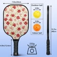 thumbnail image 4 of Pickleball Paddles Set,Pioneer Flower Floral Print Pattern Fiberglass Surface Pickleball Racket Set with 2 Indoor Outdoor Pickleball Balls and Pickleball Bag,Pickle-ball Equipment, 4 of 6