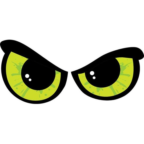 Impact Innovations Green Shimmer Eyes Lighted Halloween Decoration 2 in