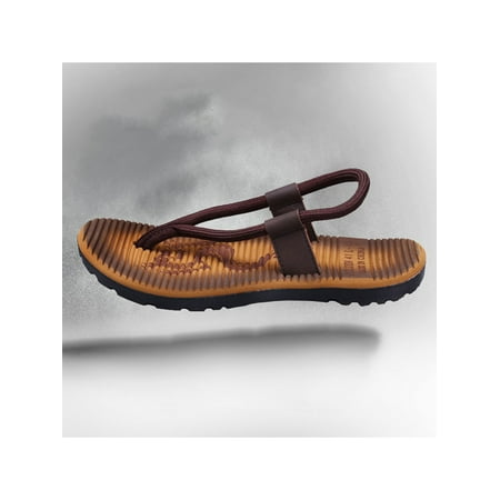 

GENILU Male Lightweight Comfort Flat Shoes Outdoor Non Slip Wear Resistant Arch Support Thong Sandals