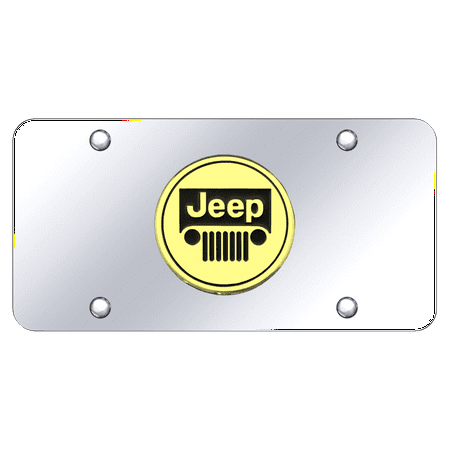 Au-TOMOTIVE GOLD Jeep Logo Gold on Chrome Plate