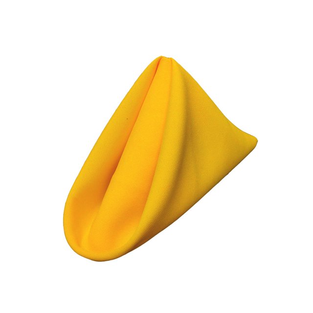 La Linen Paquete De 10 Servilletas De Popelina De Poliéster, 18.0 X 18.0 In, Color Amarillo Oscuro