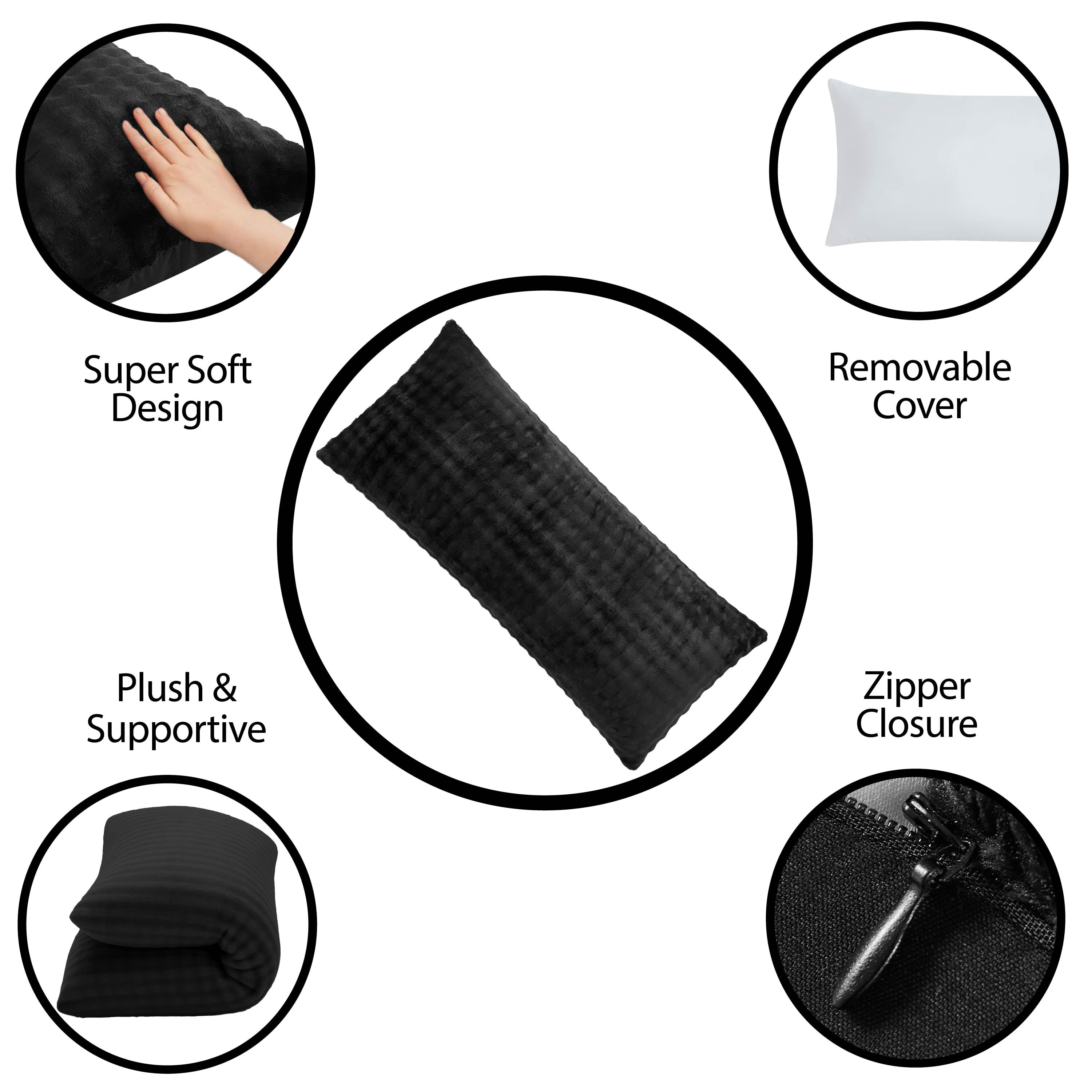 Your Zone Black Bubble 20" x 48" Body Pillow Cover