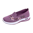 thumbnail image 2 of YOUYEDIAN Orthopedic Shoes for Women Arch Support Sneakers Breathable Non Slip Slip on Walking Shoes Knitted Mesh Stretch Comfort 2026 Foam Shoes (Purple), 2 of 7
