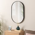 thumbnail image 4 of Espejo Ovalado 60X80CM CON Marco DE Aluminio Negro Mate Gravita, 4 of 5