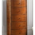 thumbnail image 6 of Newboti Furniture Walnut Finish 1pc Chest of Five Drawers Marble Top Ball Bearing Glides Bedroom Furniture 10191, 6 of 8