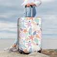 thumbnail image 3 of Lsque Colorful Seashells Printed Luggage Cover, Travel Luggage Protector,Scratch and Dirt Resistant, Fits 18-32 Inch Luggage - Large, 3 of 9
