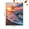 thumbnail image 3 of Sunset Beach Wave Decorative Painting/Canvas Art， Perfect for Living Room， Bedroom，Serene Ocean Scenery Wall Art., 3 of 8